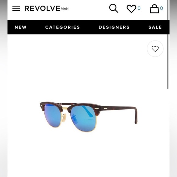 Ray-Ban Clubmaster Flash Sunglasses in Multi with Blue mirrored tinted lenses - Picture 2 of 15